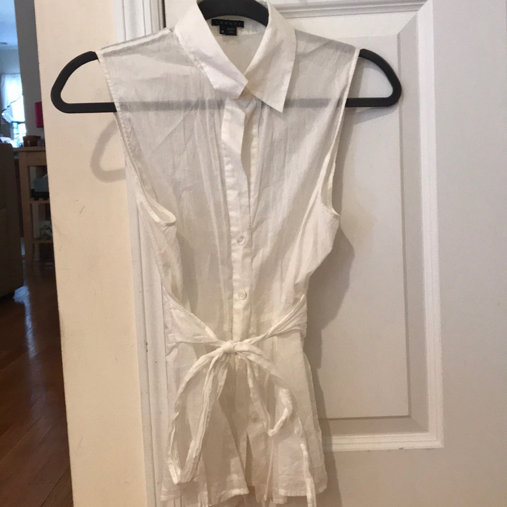 Light gauzy white Theory blouse